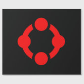 Papier Cadeau Drapeau de fierté de niche (Noir) (Plat)