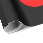 Papier Cadeau Drapeau de fierté de niche (Noir) (Coin rond)