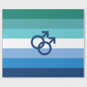 Papier Cadeau Drapeau de fierté gay MLM (Plat)