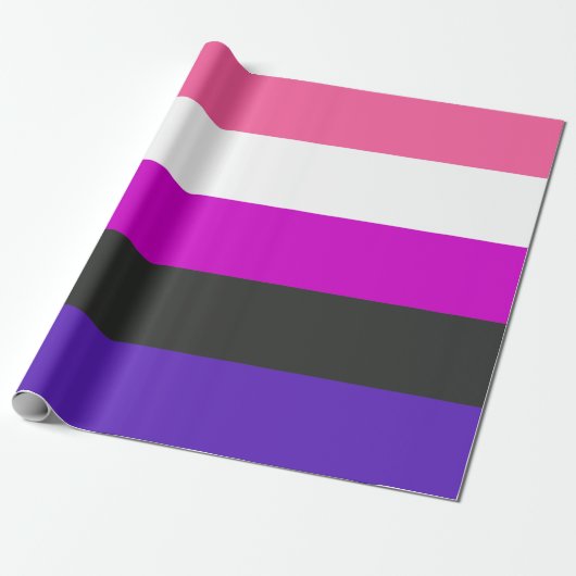 Papier Cadeau Drapeau de fierté genderfluid (Déroulé)