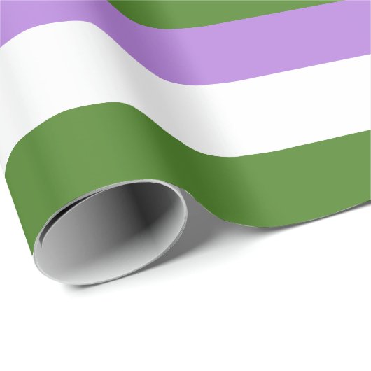 Papier Cadeau Drapeau de fierté genderqueer (Coin rond)