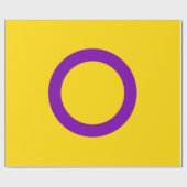 Papier Cadeau Drapeau de fierté intersexe (Plat)