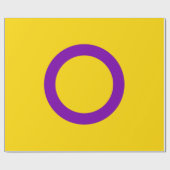 Papier Cadeau Drapeau de fierté intersexe (Plat)