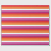 Papier Cadeau Drapeau de fierté lesbienne (Plat)