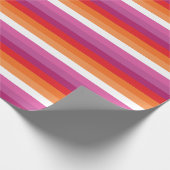 Papier Cadeau Drapeau de fierté lesbienne (Coin)