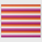 Papier Cadeau Drapeau de fierté lesbienne (5 bandes) (Plat)