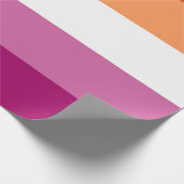 Papier Cadeau Drapeau de fierté lesbienne (5 bandes) (Coin)