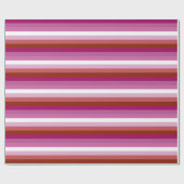 Papier Cadeau Drapeau de fierté lesbienne horizontal (Plat)
