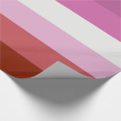 Papier Cadeau Drapeau de fierté lesbienne (Origine) (Coin)