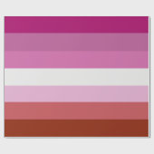 Papier Cadeau Drapeau de fierté lesbienne (Origine) (Plat)