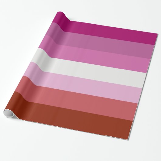Papier Cadeau Drapeau de fierté lesbienne (Origine) (Déroulé)