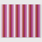 Papier Cadeau Drapeau de fierté lesbienne vertical (Plat)