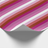 Papier Cadeau Drapeau de fierté lesbienne vertical (Coin)