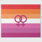 Papier Cadeau Drapeau de fierté lesbienne WLW (Plat)