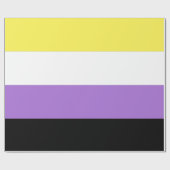 Papier Cadeau Drapeau de fierté non binaire (Plat)