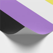 Papier Cadeau Drapeau de fierté non binaire (Coin)