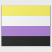 Papier Cadeau Drapeau de fierté non binaire (Plat)