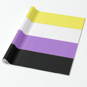 Papier Cadeau Drapeau de fierté non binaire