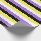 Papier Cadeau Drapeau de fierté non binaire (Coin)