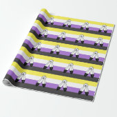 Papier Cadeau Drapeau de fierté non binaire à double esprit (Déroulé)