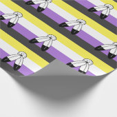 Papier Cadeau Drapeau de fierté non binaire à double esprit (Coin)