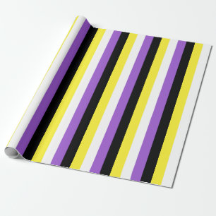 Papier Cadeau Drapeau de fierté non binaire vertical