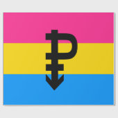 Papier Cadeau Drapeau de fierté pansexuelle (Plat)