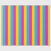 Papier Cadeau Drapeau de fierté pansexuelle vertical (Plat)