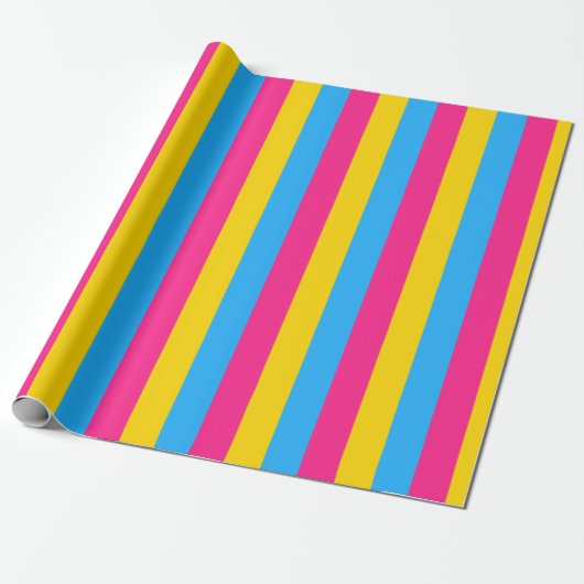 Papier Cadeau Drapeau de fierté pansexuelle vertical (Déroulé)