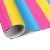 Papier Cadeau Drapeau de fierté pansexuelle vertical (Coin rond)