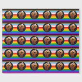 Papier Cadeau Drapeau de fierté POC de progrès LGBTQ+ (Plat)