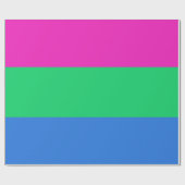 Papier Cadeau Drapeau de fierté polysexuelle (Plat)