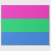 Papier Cadeau Drapeau de fierté polysexuelle (Plat)