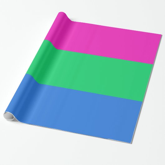 Papier Cadeau Drapeau de fierté polysexuelle (Déroulé)
