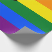 Papier Cadeau Drapeau de fierté Progress LGBTQ+ (Coin)