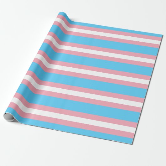 Papier Cadeau Drapeau de fierté transgenre horizontal (Déroulé)