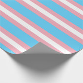 Papier Cadeau Drapeau de fierté transgenre horizontal (Coin)