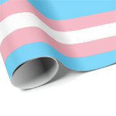 Papier Cadeau Drapeau de fierté transgenre horizontal (Coin rond)