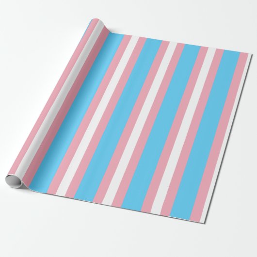 Papier Cadeau Drapeau de fierté transgenre vertical (Déroulé)
