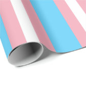 Papier Cadeau Drapeau de fierté transgenre vertical (Coin rond)
