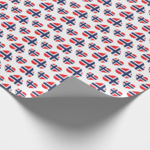 DRAPEAU DE FORME DE COEUR DE LA NORVÈGE