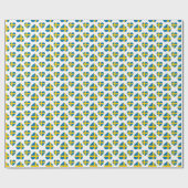 PAPIER CADEAU DRAPEAU DE FORME DE COEUR DE LA SUÈDE (Plat)