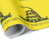 Papier Cadeau Drapeau de Gadsden - Ne marche pas sur moi (Coin rond)