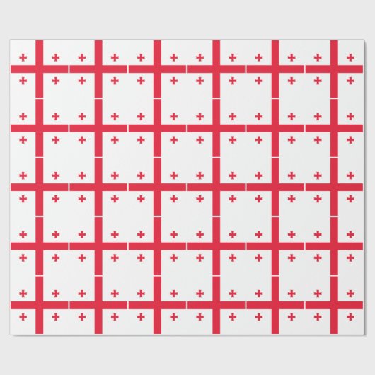Papier Cadeau Drapeau de Géorgie (Plat)