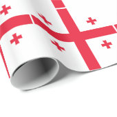 Papier Cadeau Drapeau de Géorgie (Coin rond)