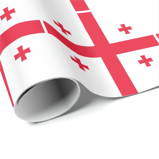 Papier Cadeau Drapeau de Géorgie (Coin rond)