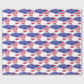 Papier Cadeau Drapeau de Grizzly Bear USA (Plat)