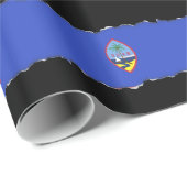 Papier Cadeau Drapeau de Guam (Coin rond)