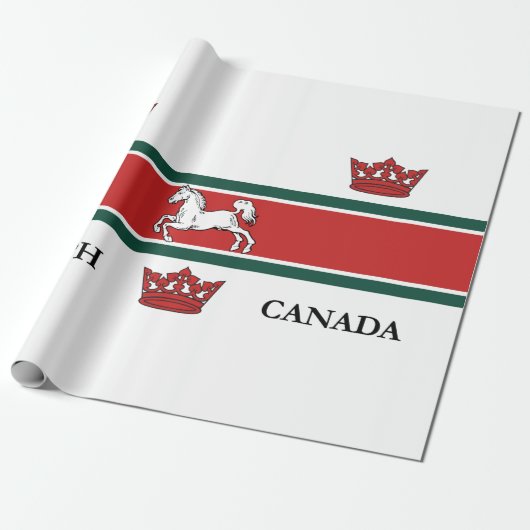 Papier Cadeau Drapeau de Guelph (Ontario, Canada) (Déroulé)