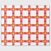 Papier Cadeau Drapeau de Guernesey (Plat)